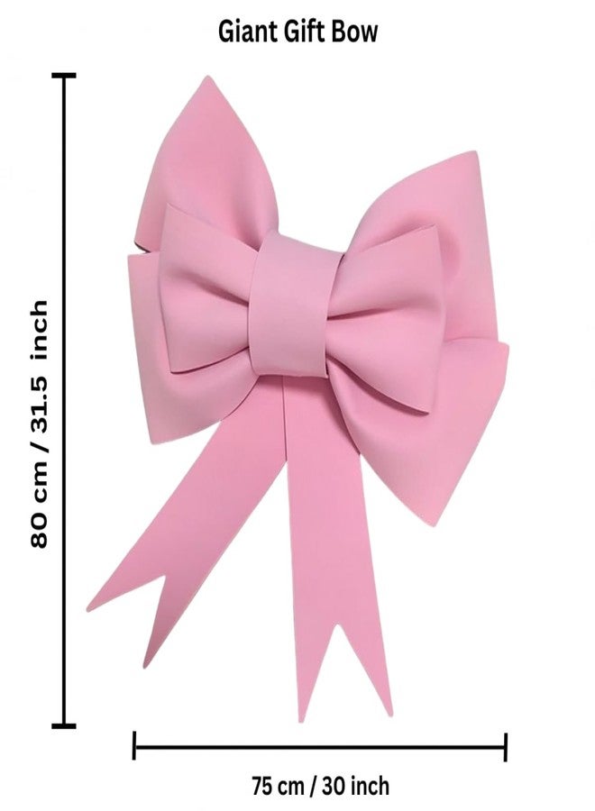 اويسيس فيونكة هدايا وردية مزخرفة لعيد الحب من أواسيس | فيونكة شريطية احتفالية يمكنك صنعها بنفسك لتغليف الهدايا، وتزيين السيارة، والمنزل، والحفلات، وحفلات الزفاف، والذكرى السنوية، وديكور عيد الحب الرومانسي (75 × 80 سم) - Image 2